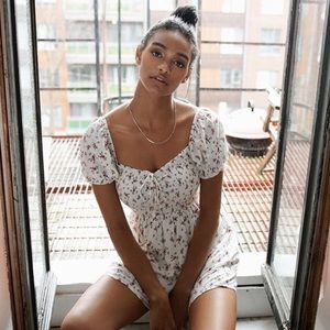 NEW Smocked Floral Print Dress